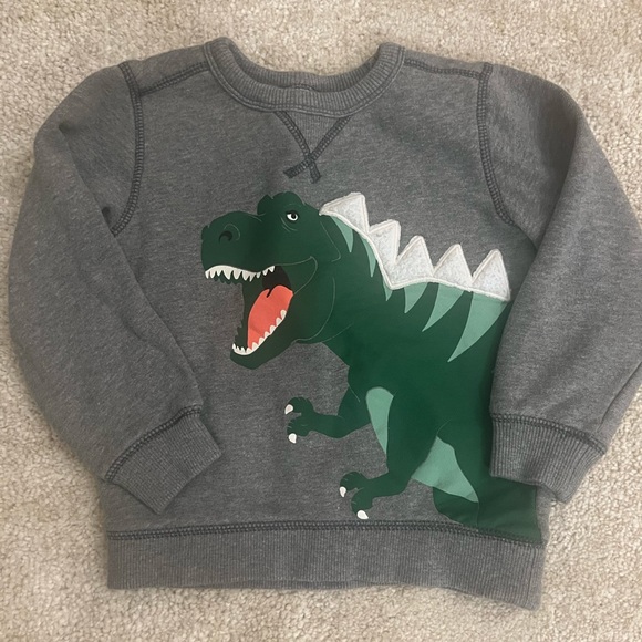 Carters Gray Dinosaur sweater. Size 3T - Picture 1 of 3